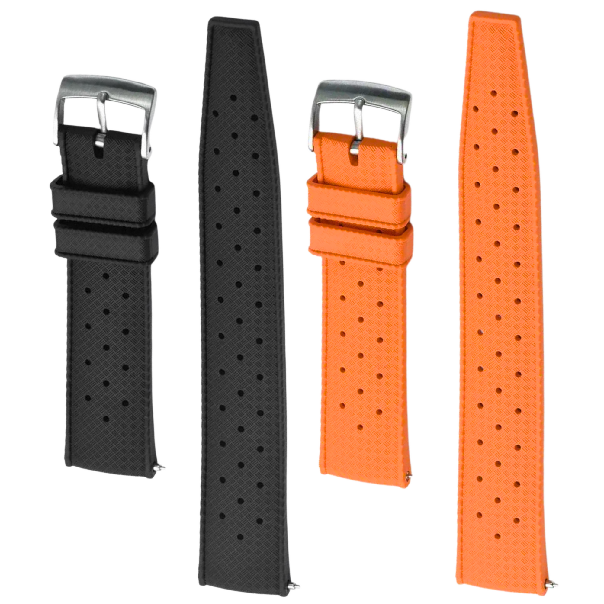 Black & Orange Rubber Strap-Pack