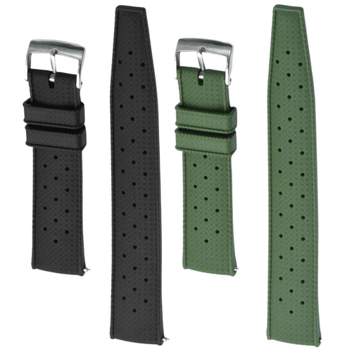 Black & Green Rubber Strap-Pack