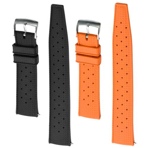 Black & Orange Rubber Strap-Pack