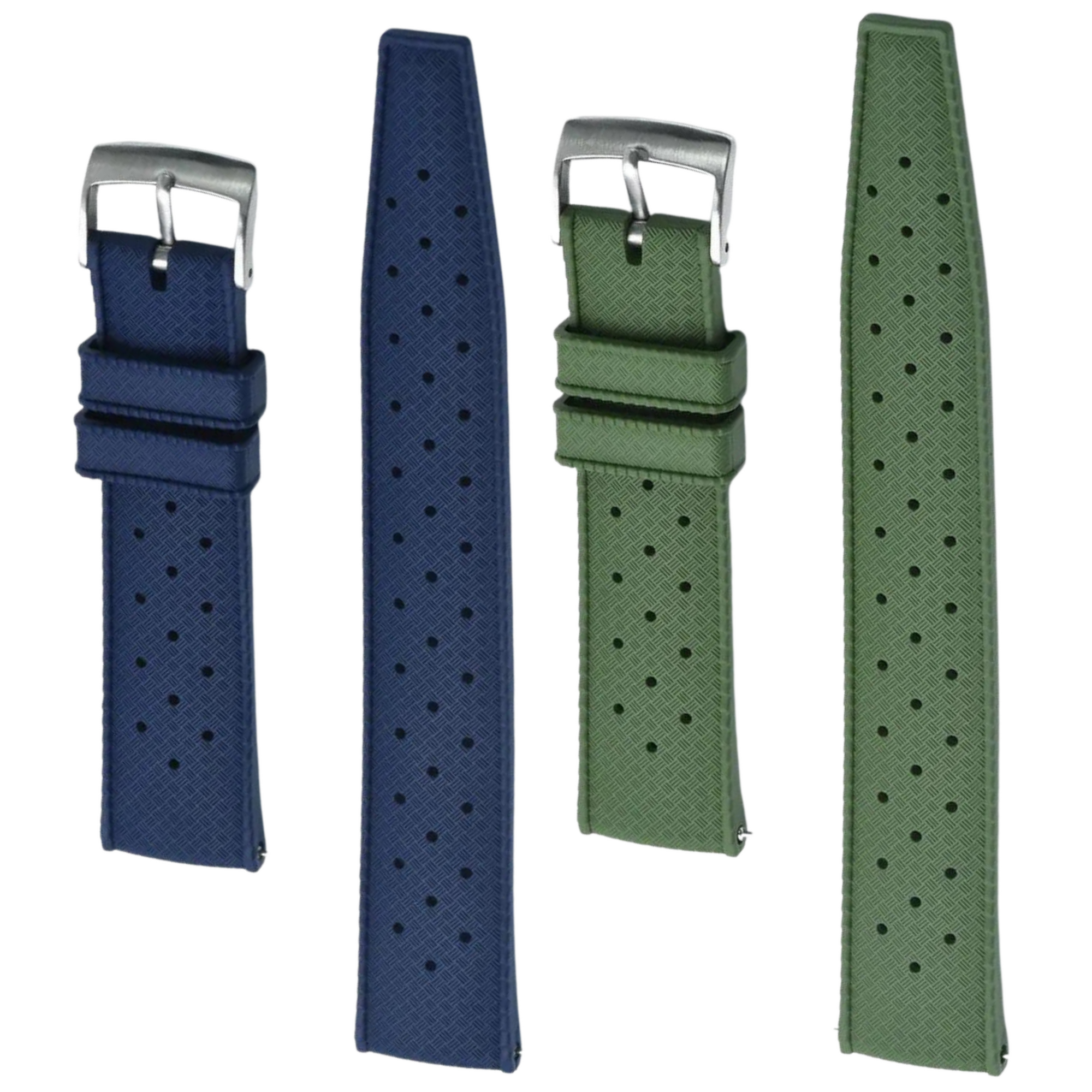 Blue & Green Rubber Strap-Pack