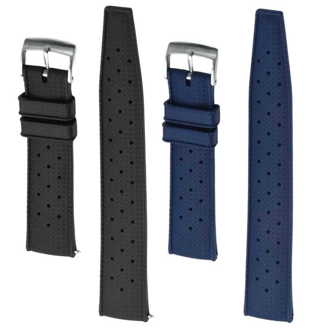 Black & Blue Rubber Strap-Pack